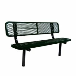 6' Bench W/ Back - In-Ground Diamond